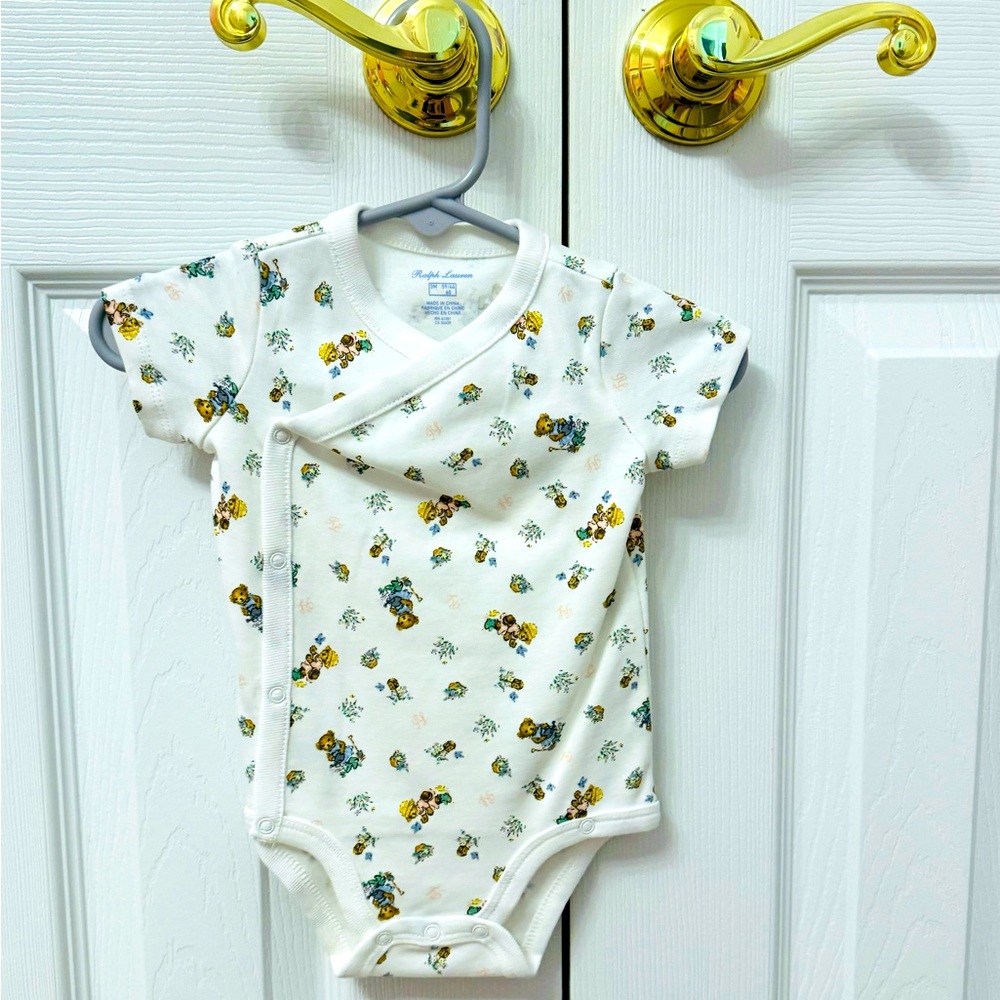 Ralph Lauren Baby Girl Polo Bear Onesie
